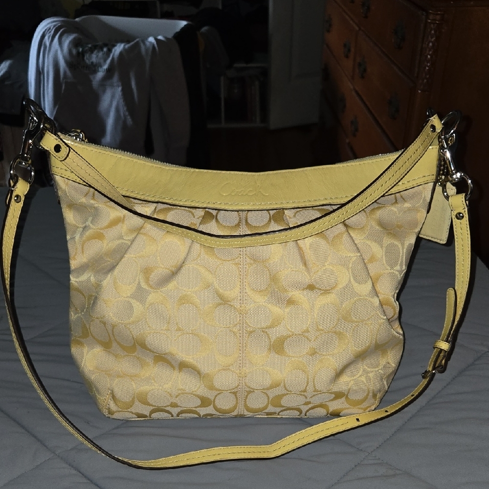 EUC COACH Yellow Shoulder Bag